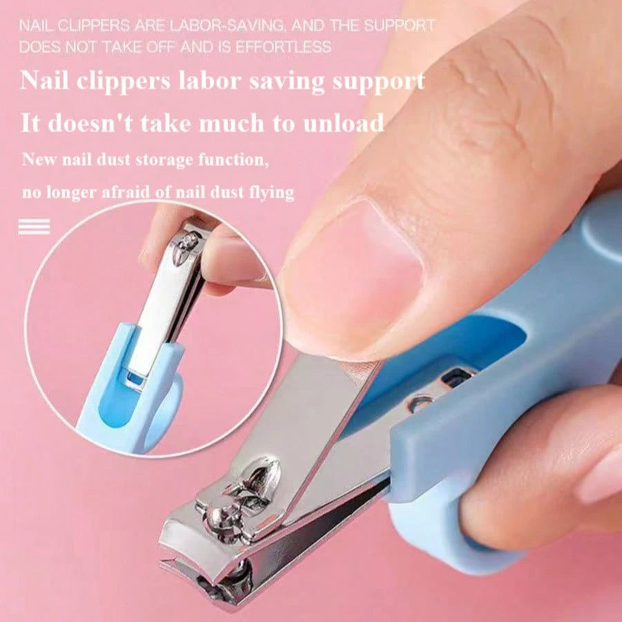 6pcs/Set Blue & Pink Baby Cleaning Kit Care Product Set For Nails And Hair, Including Beauty Brush Comb And Nail Clipper Set For Home Use