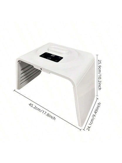7-In-1 LED Photon Therapy Facial Mask, Foldable Light-Activated Face Steamer Mist Mask, Spa Facial And Neck/Body Beauty Device For Salon And Home Use