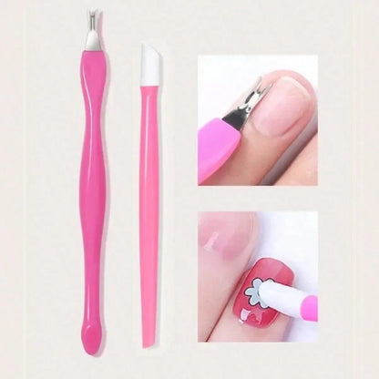 7-In-1 Nail Art Tool Set With Nail Lamp, Glue Drying Machine, Nail Polisher, Dead Skin Fork, Dead Skin Push, Finger Divider- Stainless Steel Kit For Professional Nail Artists