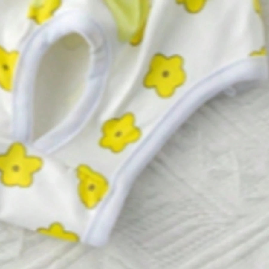 7-Pack Of Washable Dog Briefs With Cute Pet Prints, Excellent Water Absorption, Reusable, Leak-Proof, Suitable For Small And Medium-Sized Dogs.