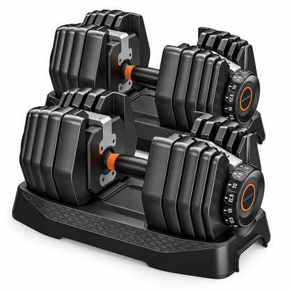 🔥 Fall Sale – 105LB 15-in-1 QuickDial Adjustable Dumbbell Set with Storage Box