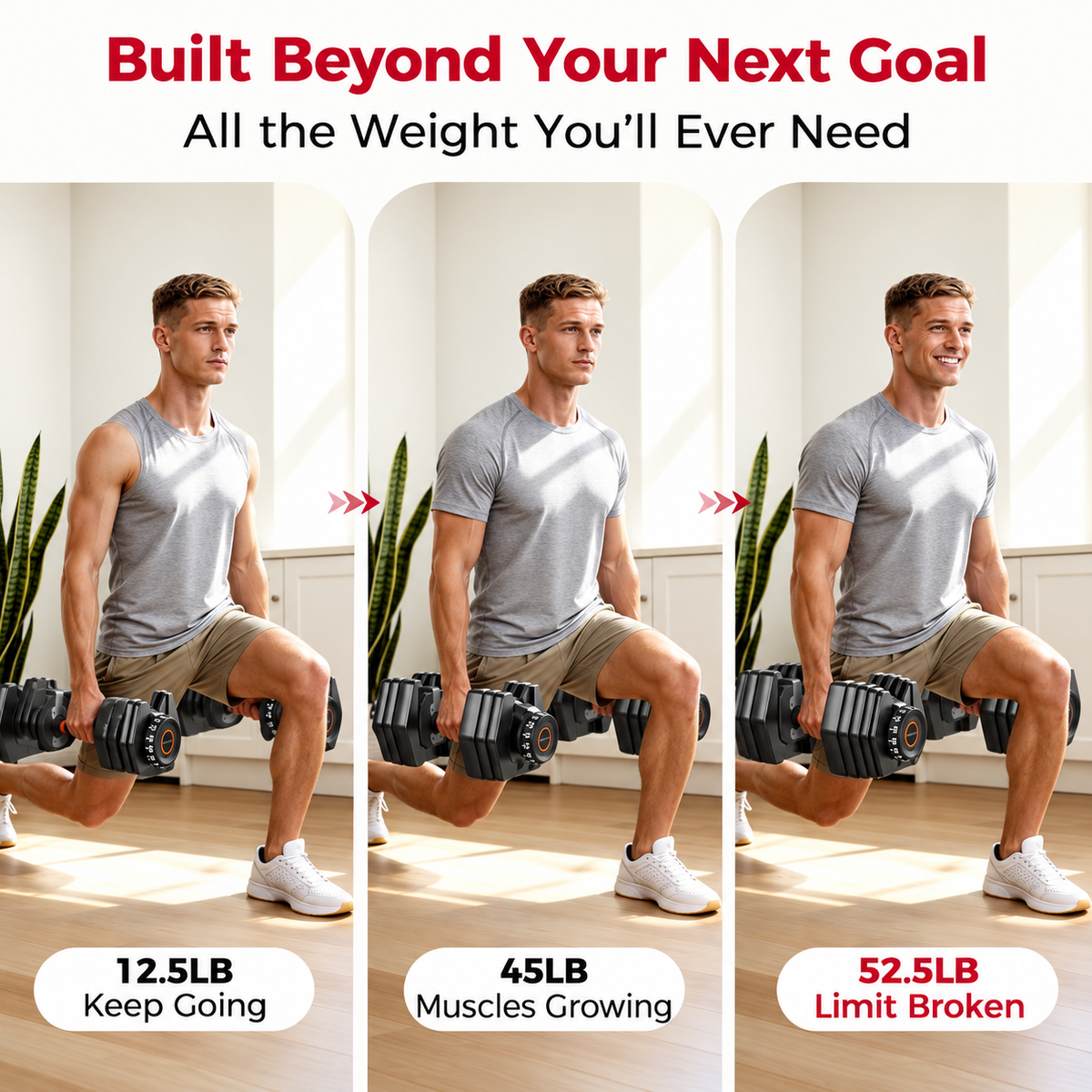 🔥 Fall Sale – 105LB 15-in-1 QuickDial Adjustable Dumbbell Set with Storage Box