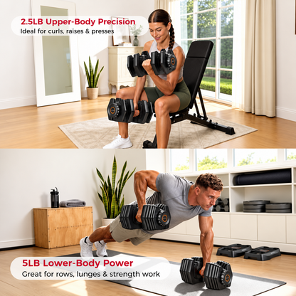🔥 Fall Sale – 105LB 15-in-1 QuickDial Adjustable Dumbbell Set with Storage Box