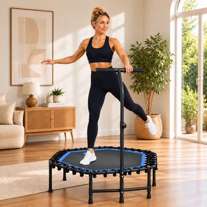 🔥 Summer Sale – 48-Inch Fitness Trampoline with Adjustable Handrail