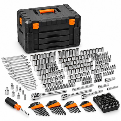 450-Piece Mechanics Tool & Socket Set – Complete Auto Repair Tool Kit
