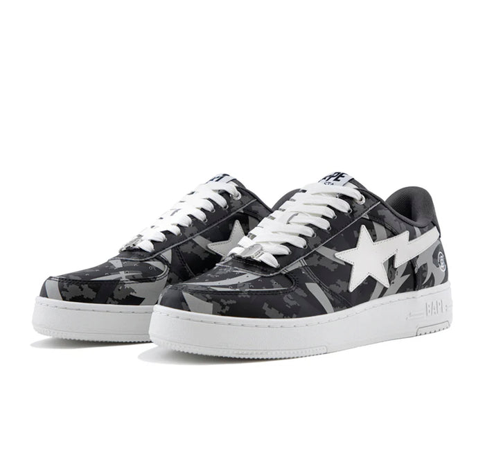 A Bathing Ape Bape Sta Low "CLOT Gray Digital Camo"