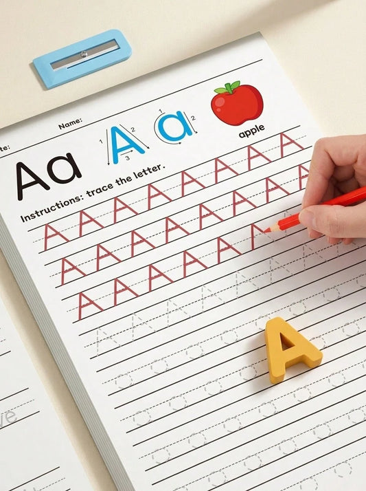 "ABC Tracing Letters Workbook: 32 Pages Of Alphabet & Number Tracing, Early Education Handwriting Practice, Perfect For Preschool Skill Building & Literacy Development"