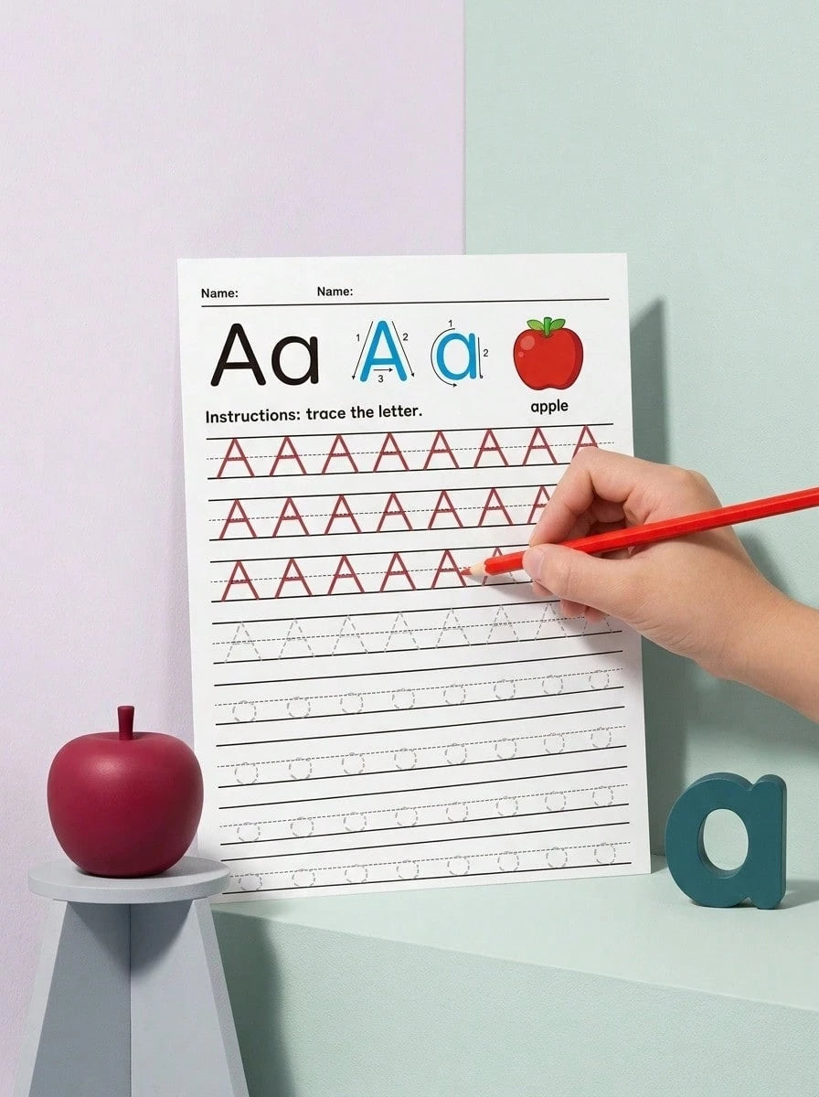 "ABC Tracing Letters Workbook: 32 Pages Of Alphabet & Number Tracing, Early Education Handwriting Practice, Perfect For Preschool Skill Building & Literacy Development"