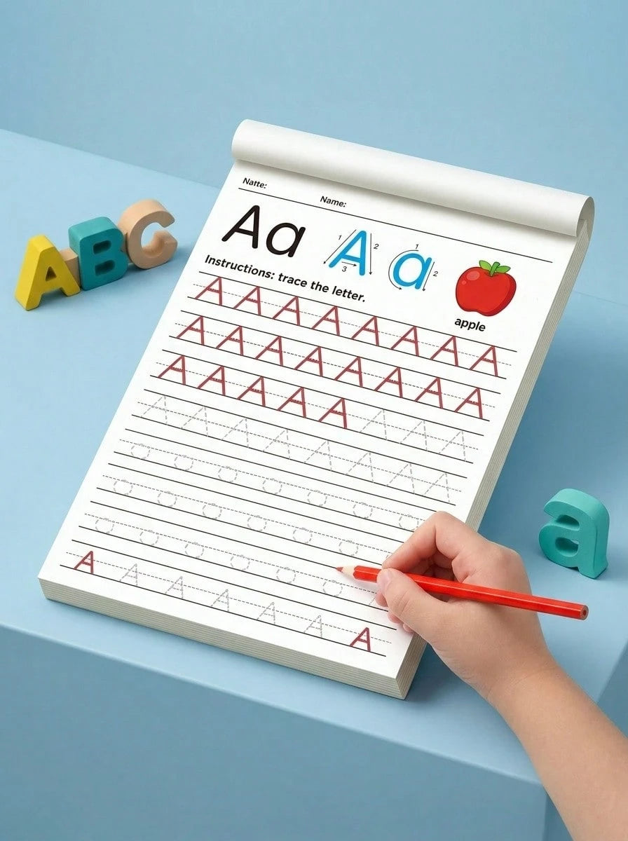 "ABC Tracing Letters Workbook: 32 Pages Of Alphabet & Number Tracing, Early Education Handwriting Practice, Perfect For Preschool Skill Building & Literacy Development"