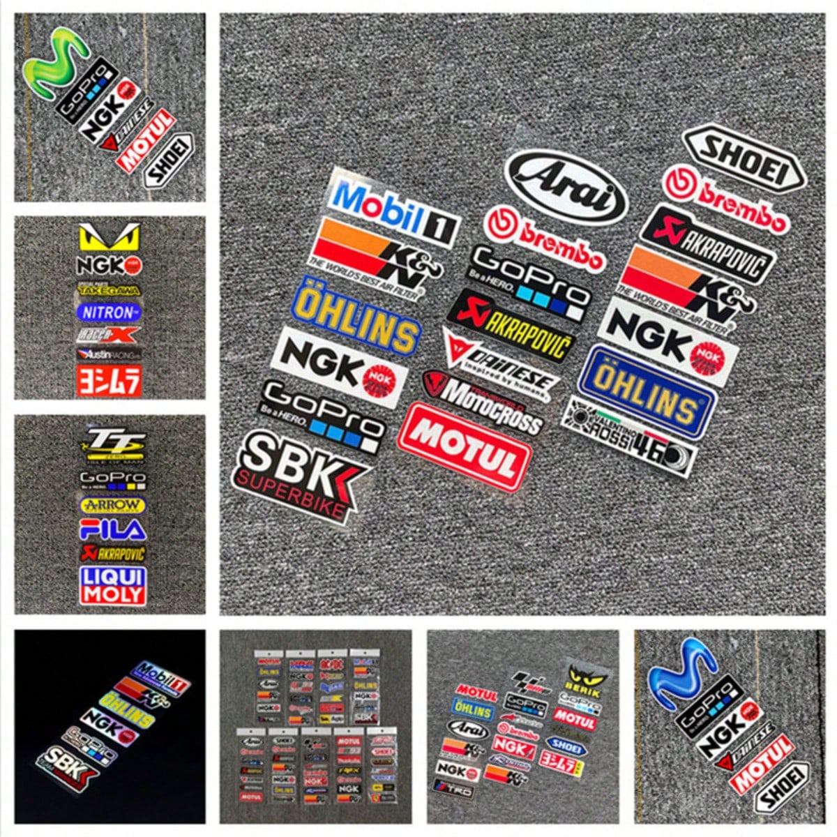 AD Waterproof, Sunscreen, Reflective Car Stickers, Sponsorship Motorcycle Stickers, Helmet Stickers, Electric Vehicle Motorcycle Decoration, Scratch Repair