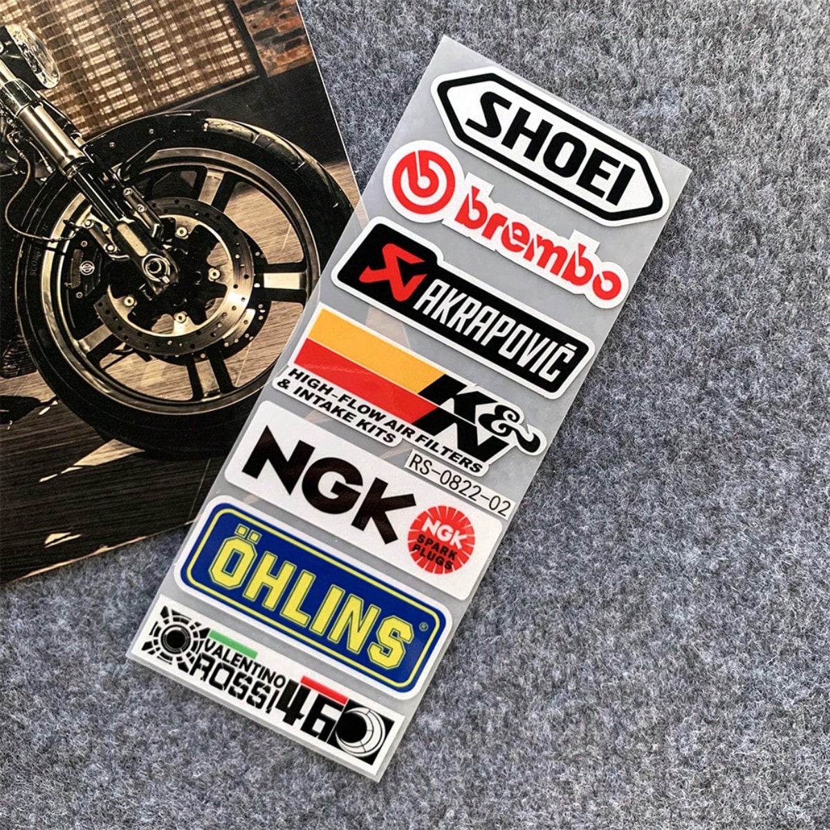 AD Waterproof, Sunscreen, Reflective Car Stickers, Sponsorship Motorcycle Stickers, Helmet Stickers, Electric Vehicle Motorcycle Decoration, Scratch Repair
