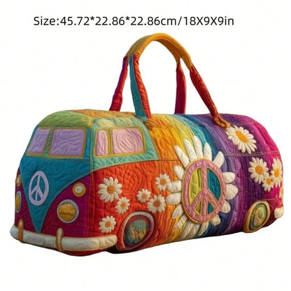 Adjustable Strap Quilted Duffle Bag Large Capacity 3D Quilting Craft Travel Duffel Bag Tote Bags Short-Distance Handbag