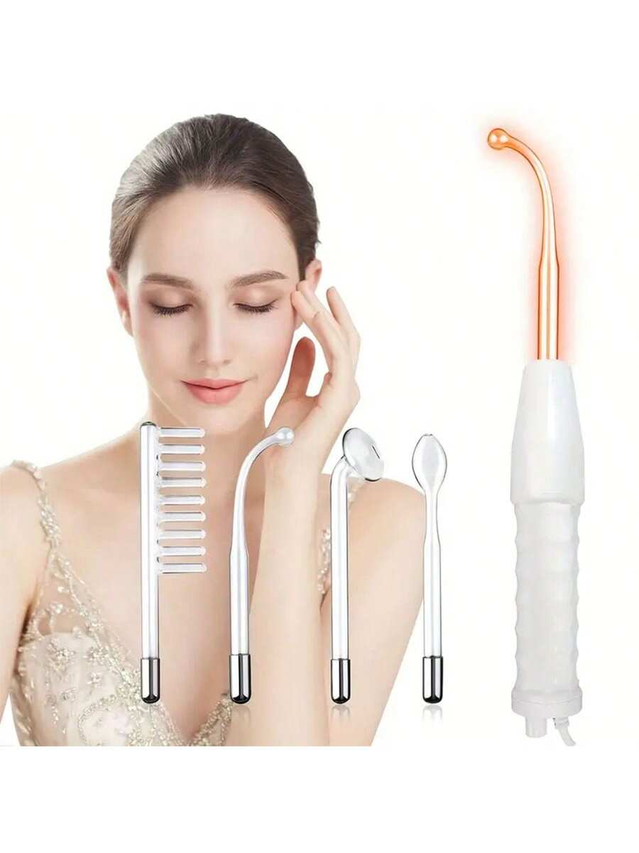 Aedwdpe 4-In-1 Facial Massage Stick, High Frequency Facial Massager Skincare Set, Portable Home Facial Care Tool