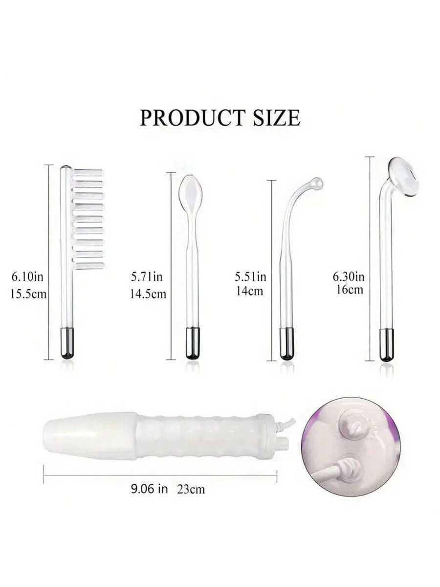 Aedwdpe 4-In-1 Facial Massage Stick, High Frequency Facial Massager Skincare Set, Portable Home Facial Care Tool
