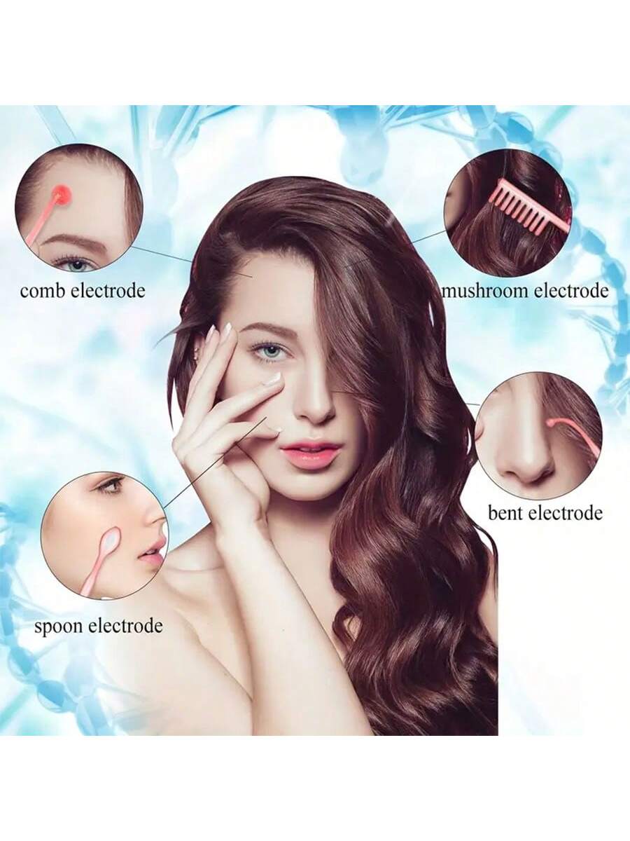 Aedwdpe 4-In-1 Facial Massage Stick, High Frequency Facial Massager Skincare Set, Portable Home Facial Care Tool