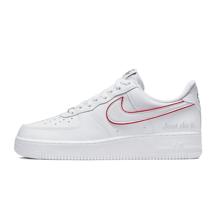 Nike Air Force 1 Low "Just Do It White Noble Green Metallic Silver University Red"