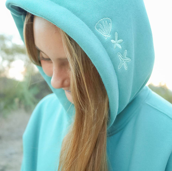 All Swell Surf Embroidered Hoodie - Sea Glass Surf (Youth)