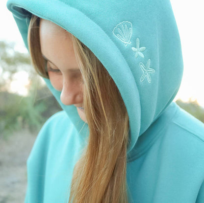 All Swell Surf Embroidered Hoodie - Sea Glass Surf (Youth)