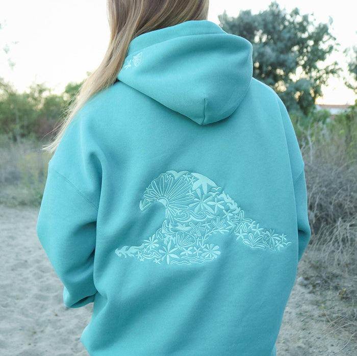 All Swell Surf Embroidered Hoodie - Sea Glass Surf (Youth)