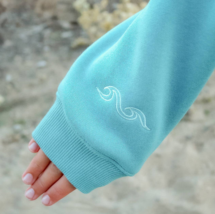 All Swell Surf Embroidered Hoodie - Sea Glass Surf (Youth)