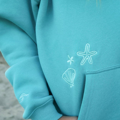 All Swell Surf Embroidered Hoodie - Sea Glass Surf (Youth)
