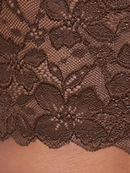 Allurite Women Sexy Solid Color Lace Criss-Cross Hollow Out Cropped Camisole Top For Summer