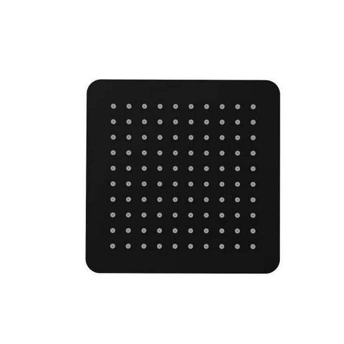 AMBER Square Shower Head 200mm Black Showers Arova