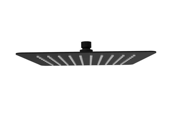 AMBER Square Shower Head 250mm Black Showers Arova