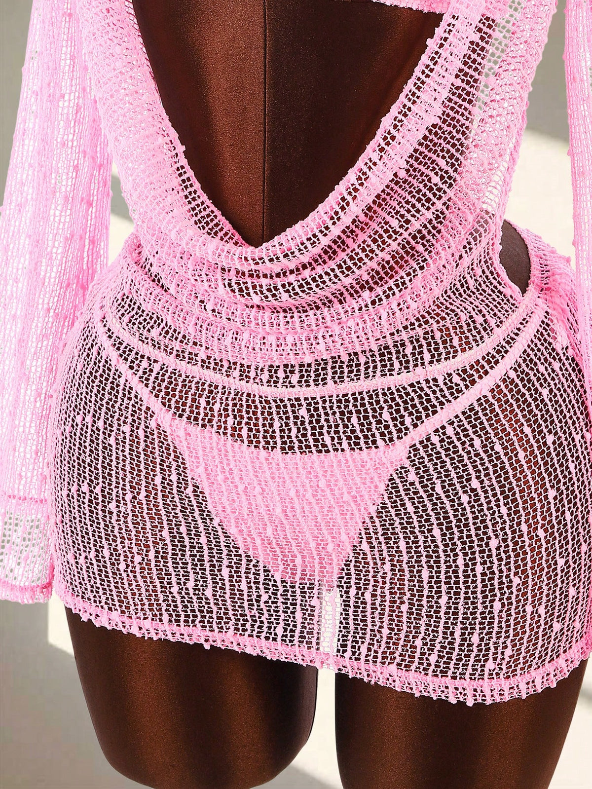 Amplova 3pcs Women's Sexy Halter Bikini Set- Top, Bottom, And Cover-Up