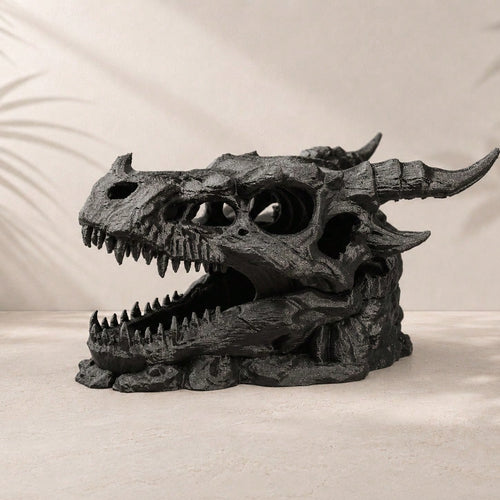 Ancient Fossil Bone Reptile Cave Decor, Gecko Lizard Snake Frog Spider Habitat Hideout, Aquarium/Reptile Tank Decoration