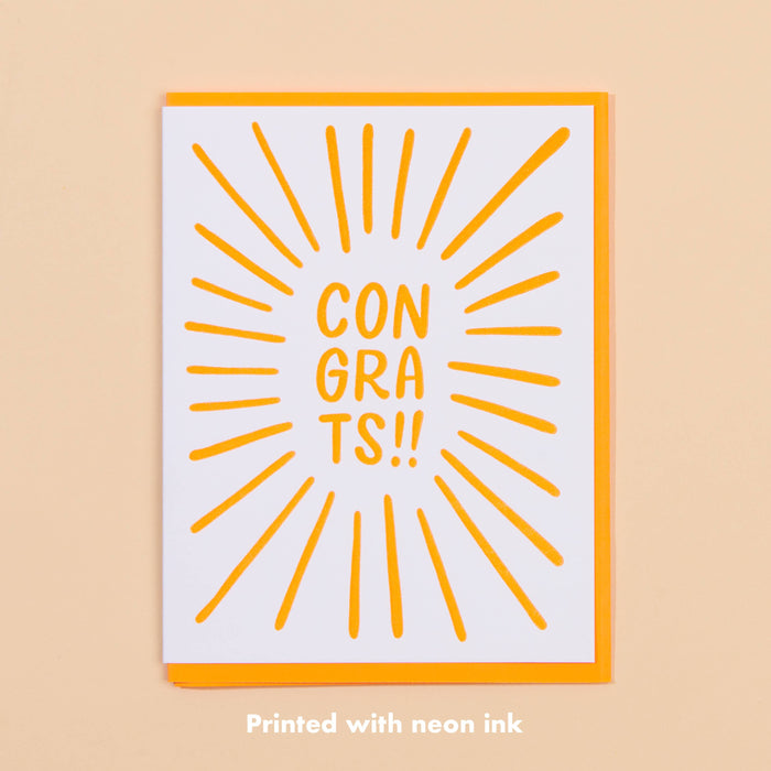 And Here We Are Greeting Card - Congrats