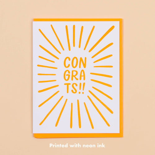 And Here We Are Greeting Card - Congrats