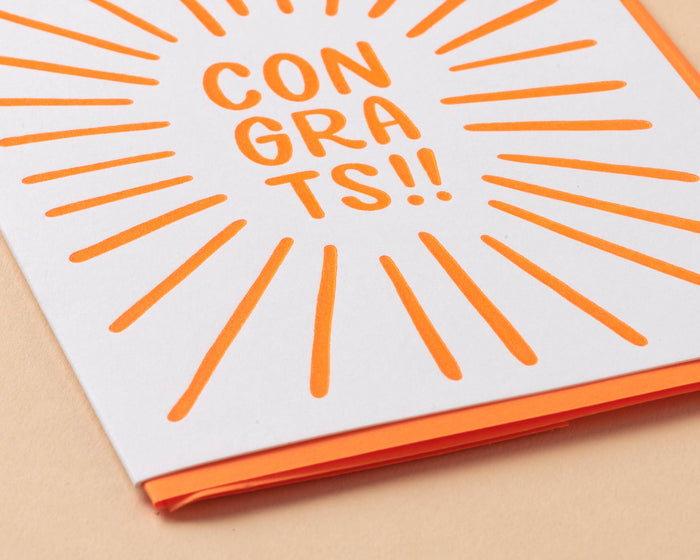 And Here We Are Greeting Card - Congrats