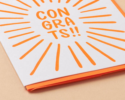 And Here We Are Greeting Card - Congrats