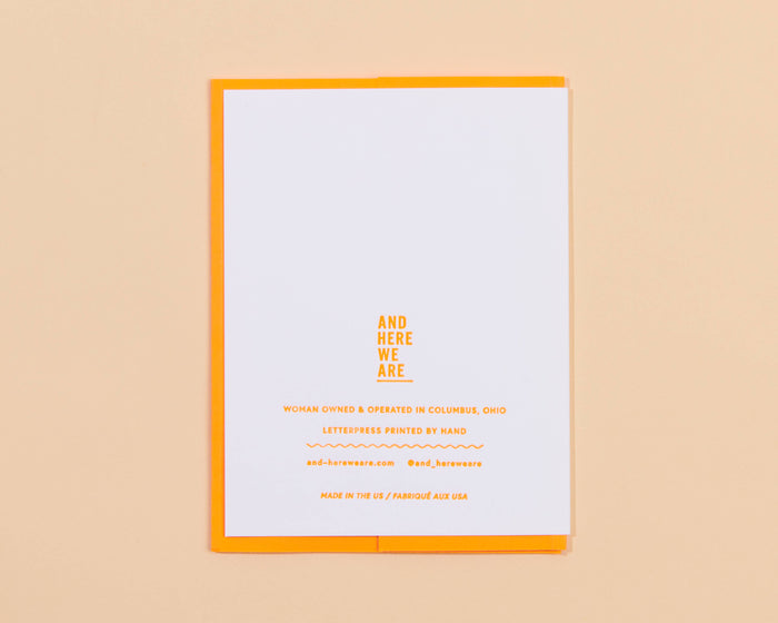 And Here We Are Greeting Card - Congrats