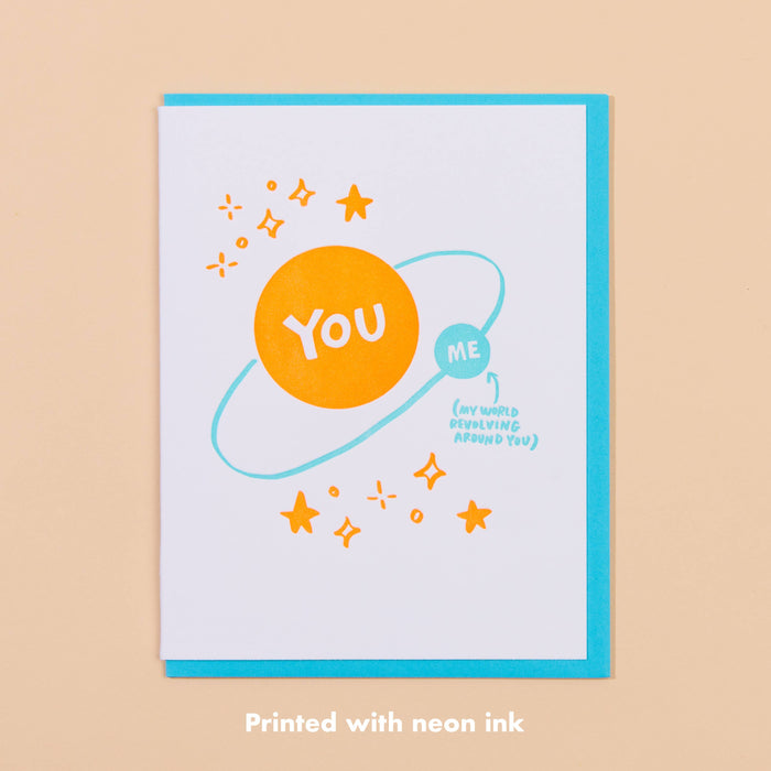 And Here We Are Greeting Card - Revolving Around You