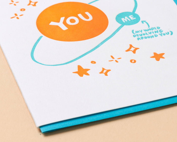 And Here We Are Greeting Card - Revolving Around You