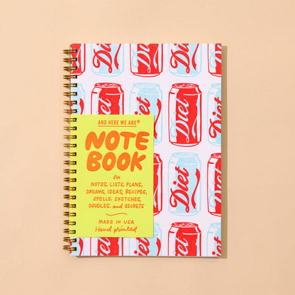 And Here We Are Spiral Notebook - Diet Soda