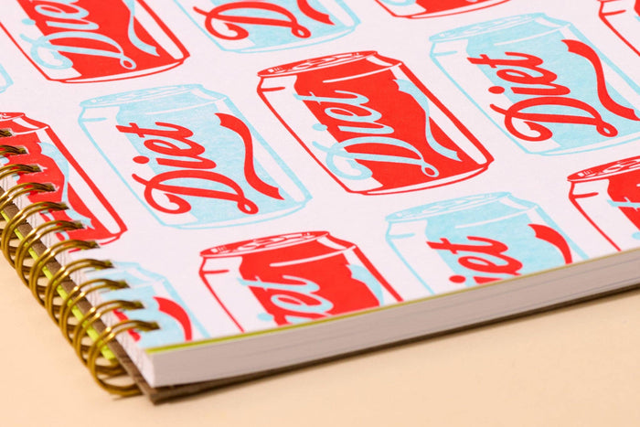And Here We Are Spiral Notebook - Diet Soda