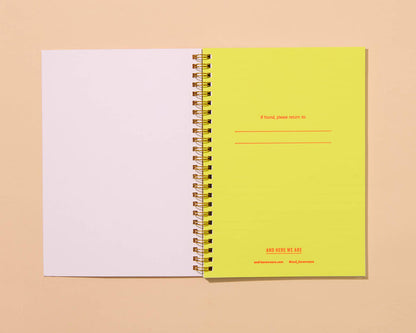 And Here We Are Spiral Notebook - Diet Soda