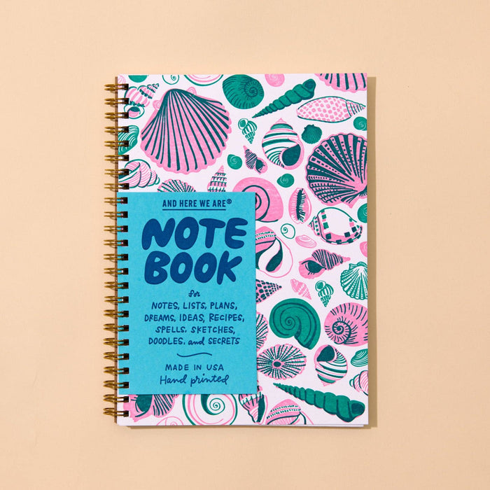 And Here We Are Spiral Notebook - Shell Pattern