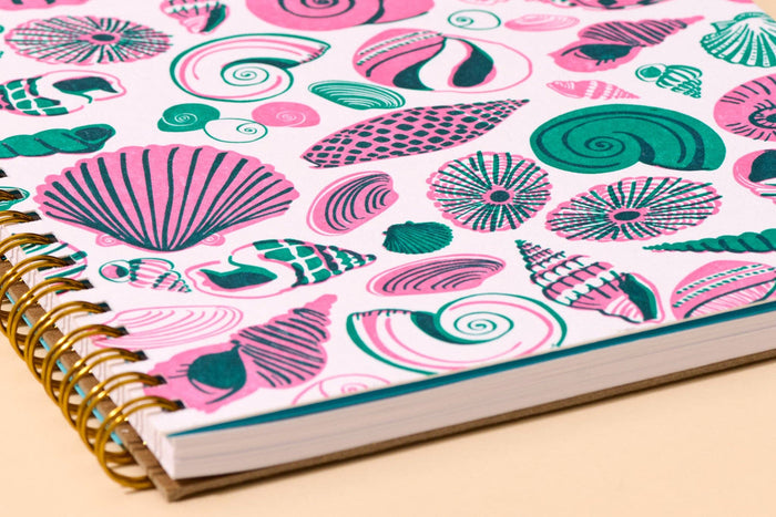 And Here We Are Spiral Notebook - Shell Pattern