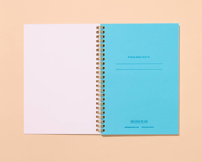 And Here We Are Spiral Notebook - Shell Pattern