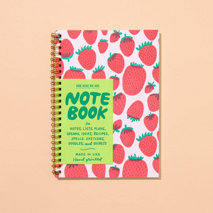 And Here We Are Spiral Notebook - Strawberry