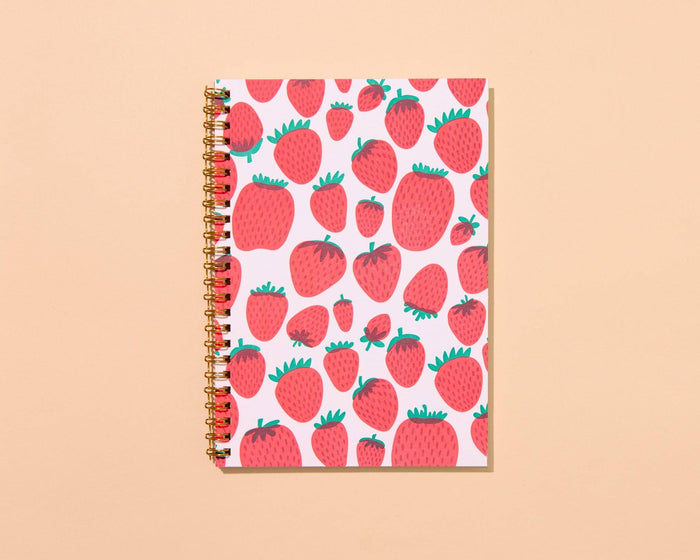 And Here We Are Spiral Notebook - Strawberry