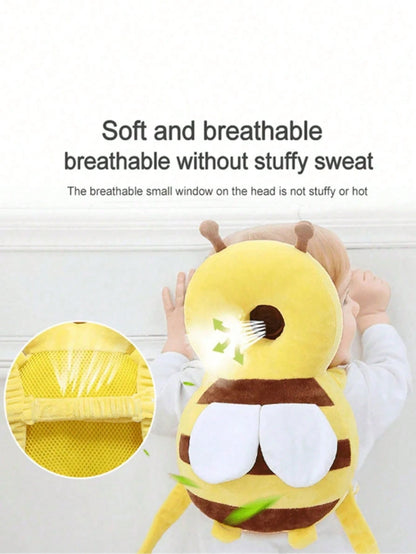 Anti-Fall Baby Head Protection Pad (Backpack Style)- "Little Bee" Baby Head Pillow; Equipped With Adjustable Shoulder Straps, Provides Head Protection.