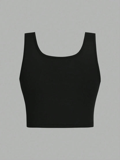 Attitoon 3pcs Women's Black, White & Pink Cherry Bow Graphic Cropped Tight Fit Casual Tank Tops, Suitable For Summer