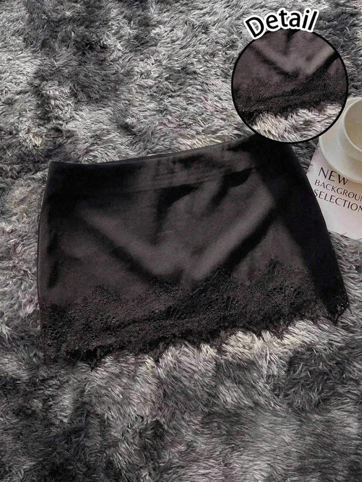 Attitoon Women's Elegant Black Summer Lace Patchwork Mini Skirt,Low-Waist Y2K Lace Skirt For Date Night,Party,Beach,Vacation,Prom,Wedding,Festival,Graduation