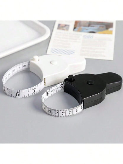 Automatic Retractable Portable Self-Test Tape Measure, Professional Retractable Waist Measuring Tape, Fitness Home Soft Leather Tape Measure, Metric And Imperial Dual-Sided Dual-Use, Mini 3-Circle Aut
