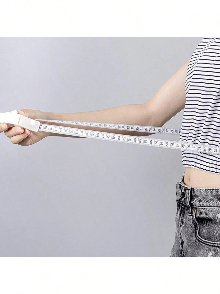 Automatic Retractable Portable Self-Test Tape Measure, Professional Retractable Waist Measuring Tape, Fitness Home Soft Leather Tape Measure, Metric And Imperial Dual-Sided Dual-Use, Mini 3-Circle Aut